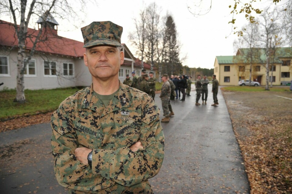 FORNØYD GENERAL: Generalmajor Russel A. Sanborn er godt fornøyd med at norske myndigheter tillater rotasjonsbasert trening for det amerikanske marinekorpset på Setermoen. Foto: Morten Kasbergsen