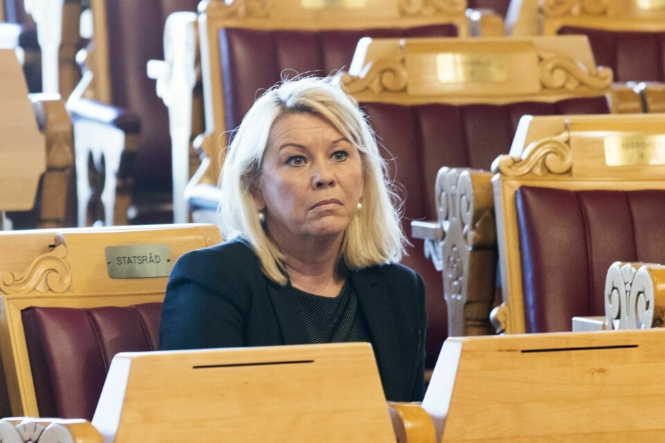 VIL IKKE TA OVER: Kommunalminister Monica Mæland (H) vil ikke ta over styringa av sammenslåinga av Troms og Finnmark. Foto: Berit Roald / NTB scanpix