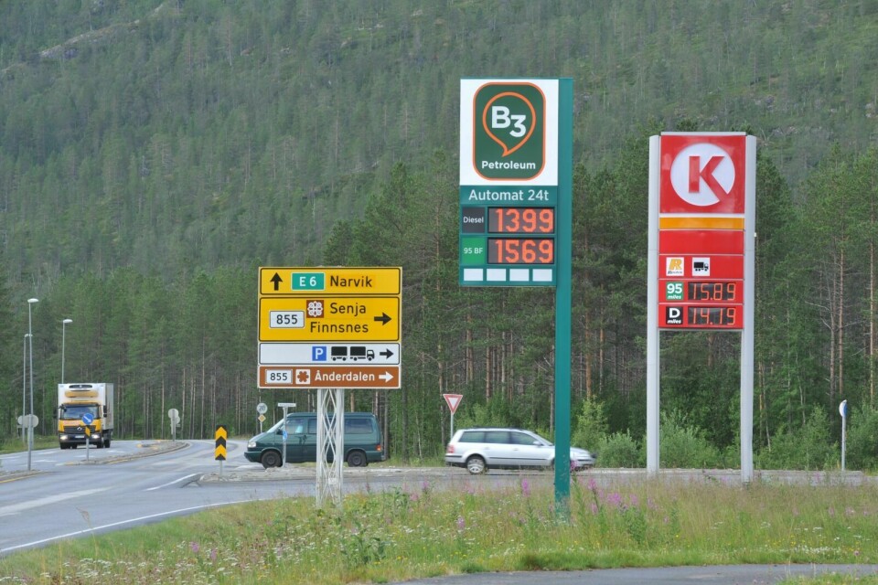 JUSTERER PRISENE: Circle K på Buktamoen har nedjustert prisene etter at det nye drivstoffanlegget på Buktamoen åpna forrige uke. Foto: Terje Tverås