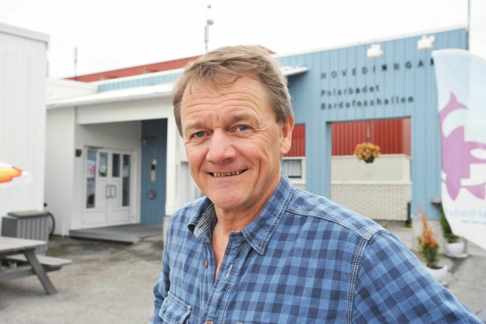 FORNØYD: Daglig leder i Polarbadet AS Ørnulf Krøger Vanebo er fornøyd med omsetningen i selskapet. Foto: Malin Cerense Straumsnes