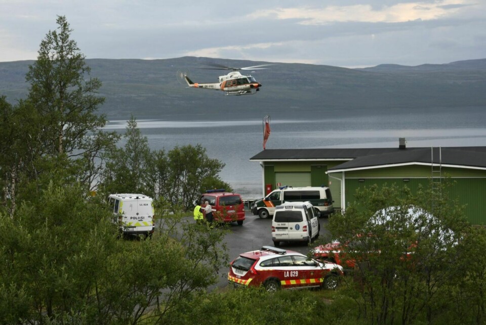 EN NORDMANN DØDE: Fra Kilpisjärvi i Finland nærheten av ulykken. Foto: Gareth Hutton / NTB scanpix