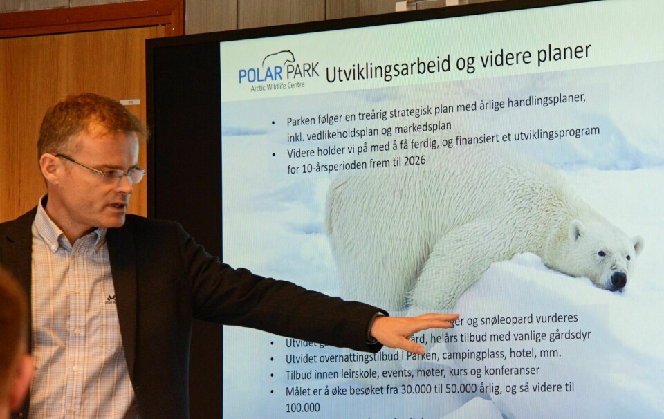 VIL GJØRE PARKEN KLAR FOR ISBJØRN: Ragnar Norum informerte onsdag om planene i Polar Park der isbjørn kan bli satt øverst på ønskelista. Foto: Knut Solnes