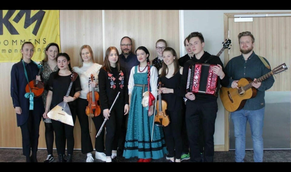 MØTES IGJEN: FolkBand og russiske musikere møttes i Tromsø i april. Denne uka reiser FolkBand til Russland for å møte dem igjen. Foto: UKM Arctic