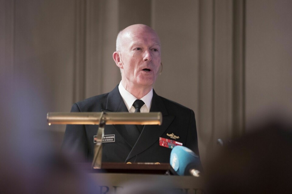 IRETTESATTE: Forsvarssjef, admiral Haakon Bruun-Hanssen, skal ha irettesatt hærsjefen, ifølge NRK. Foto: Terje Pedersen / NTB scanpix.