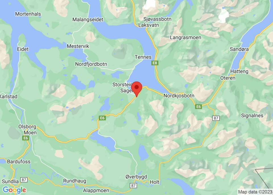 ULYKKE: Ulykken skjedde hos bekjente av den skadde gutten, i området mellom Tømmerelv og Stormoen.