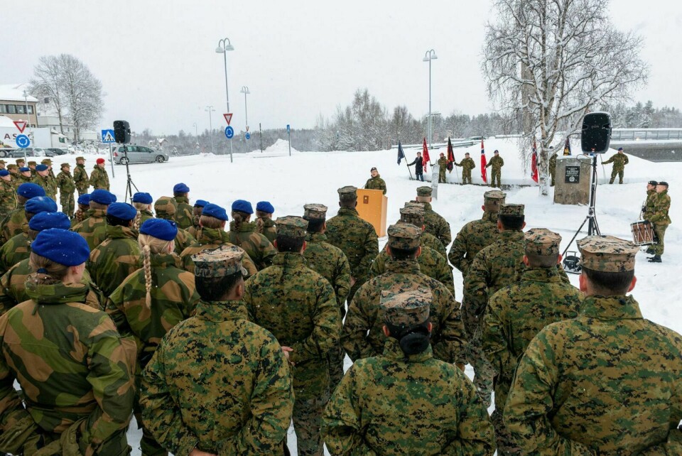 MARKERING: Her blir det markering av Forsvarets minnedag fredag morgen. (Foto: Øivind Baardsen/Forsvaret)