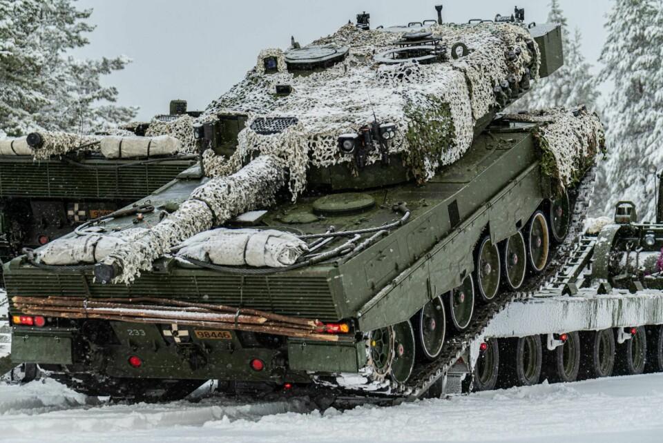 TENKER NYTT: Norges offisers- og spesialistforbund mener det må anskaffes 84 nye stridsvogner til Hæren som erstatning for de aldrende Leopard 2-vognene. Foto: Ole Sverre Haugli, Forsvaret
