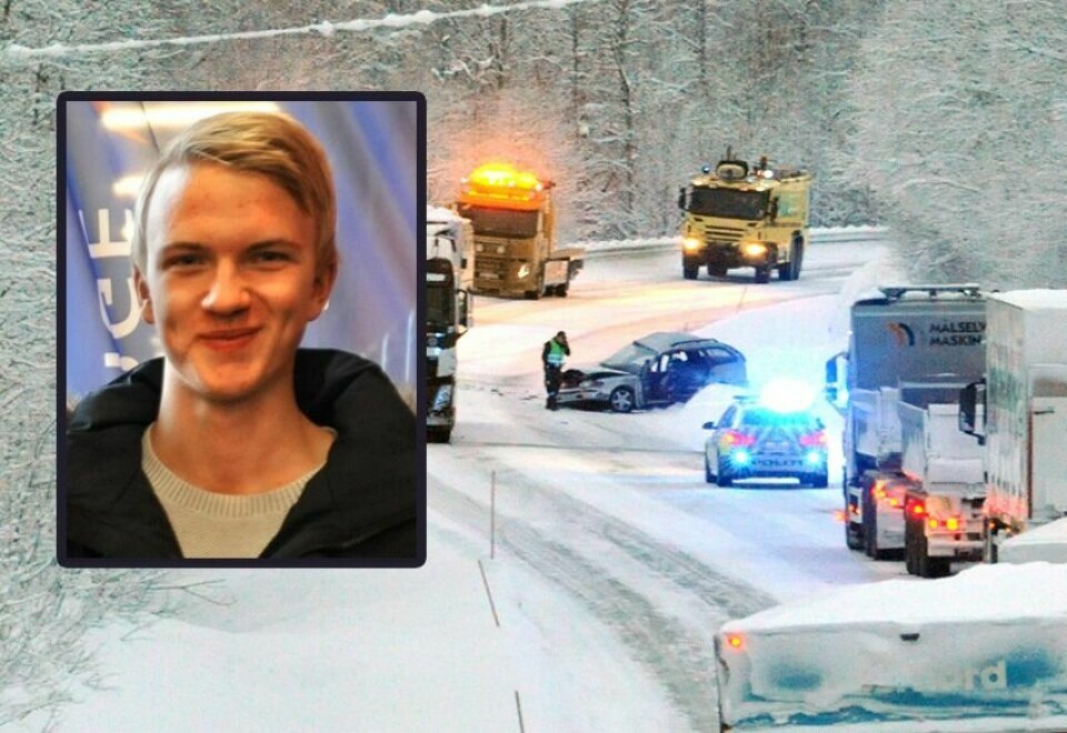 OMKOM: 20 år gamle Håkon Stenseth Mikalsen mistet livet i møteulykka på E6 torsdag formiddag.