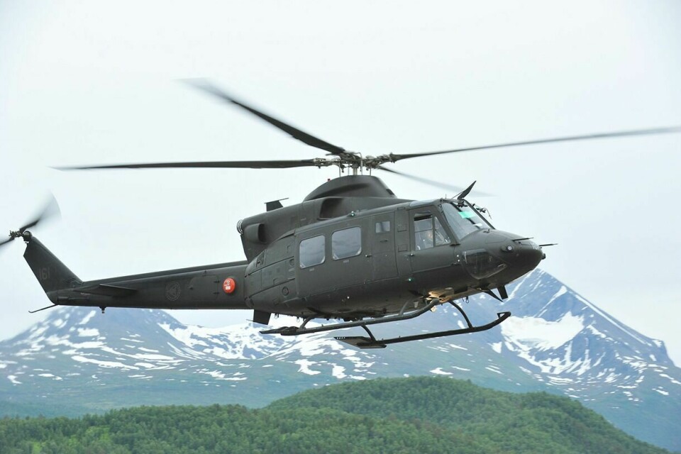 BLIR UNDER ISTINDAN: Hæren sikres helikopterstøtte med Bell 412 på Bardufoss også i framtida. Det har fem partier på Stortinget blitt enige om. Foto: Morten Kasbergsen