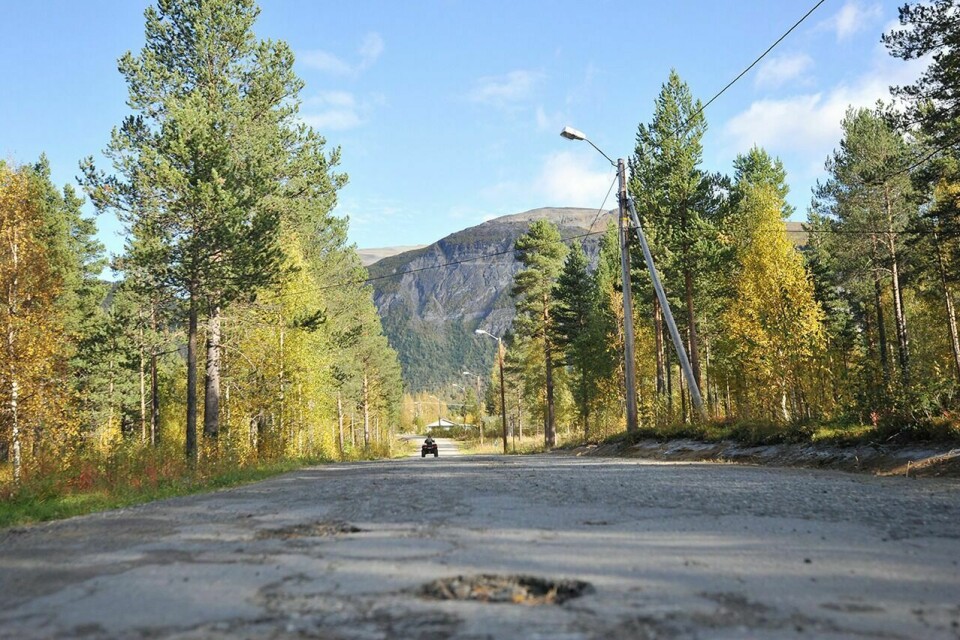 KLAR FOR OPPGRADERING: De to første kilometerne av Nordhusveien skal oppgraderes. Arbeidet er allerede i gang. Foto: Malin C. S. Myrbakken
