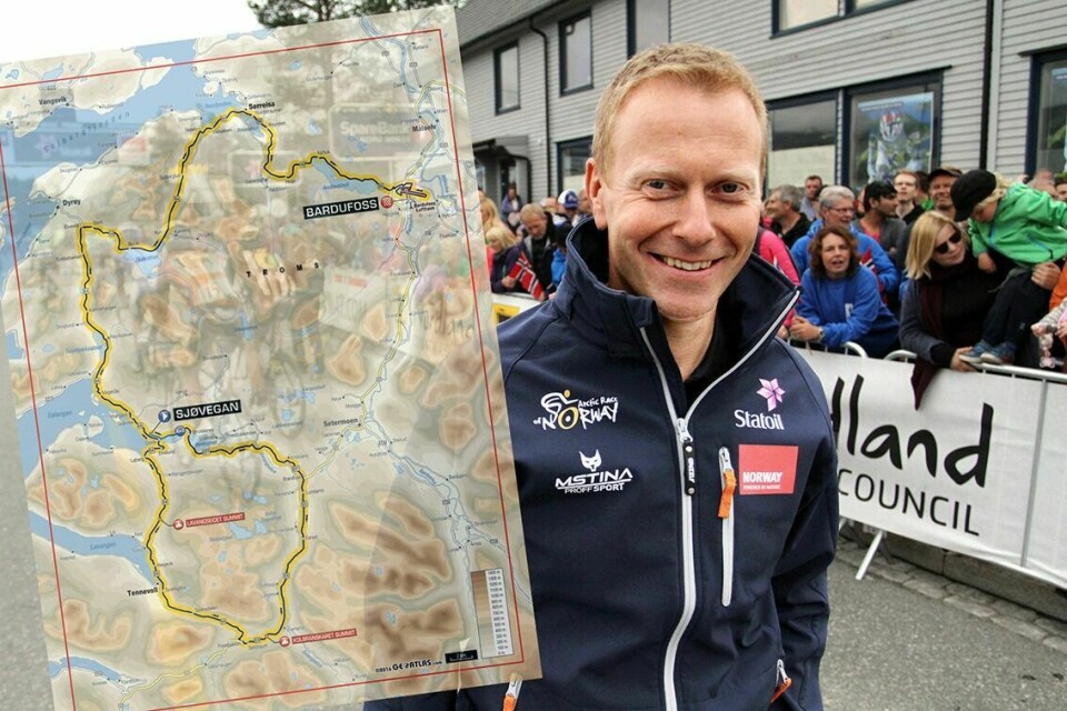 FORT TILBAKE: Arctic Race of Norway sin daglige leder Knut-Eirik Dybdal gleder seg til et nytt Målselv-besøk. Her på Setermoen i 2014.