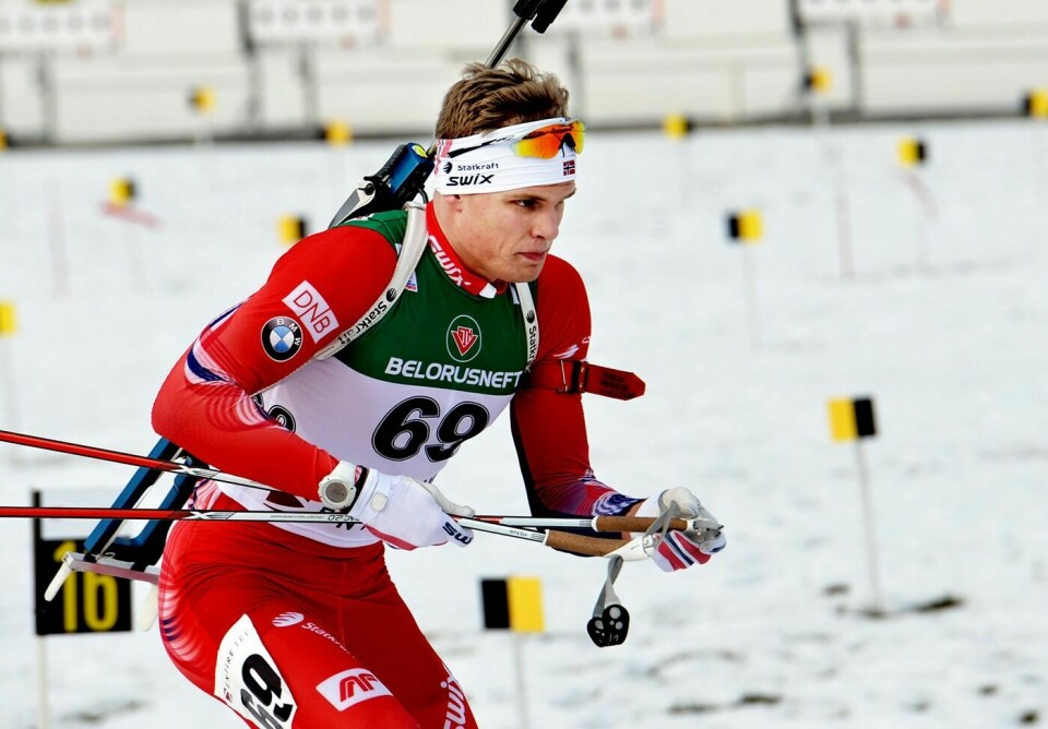 GIR ALT: Fredrik Mack Rørvik skal gi alt for å komme i verdenstoppen i skiskyting. (Arkivfoto)