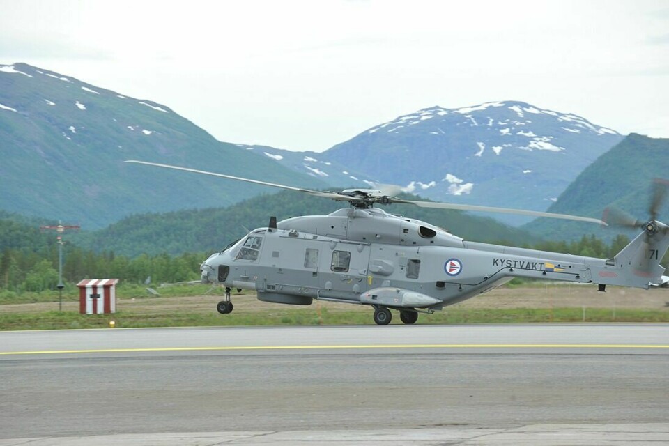 KAMPSAK: Venstre ønsker at 334 skvadrons seks fregatthelikoptre av typen NH90 fortsatt skal ledes fra Bardufoss. Bildet viser et NH90-helikopter under flystevnet på Bardufoss flystasjon i juni 2013.
