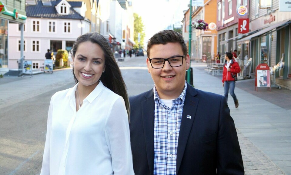 VIL PÅ TINGET: Ragnhild Berg Nilsen og Benjamin Furuly er nominert av Troms Unge Høyre som ungdomskandidater til stortingsvalget neste år. Foto: Troms Unge Høyre