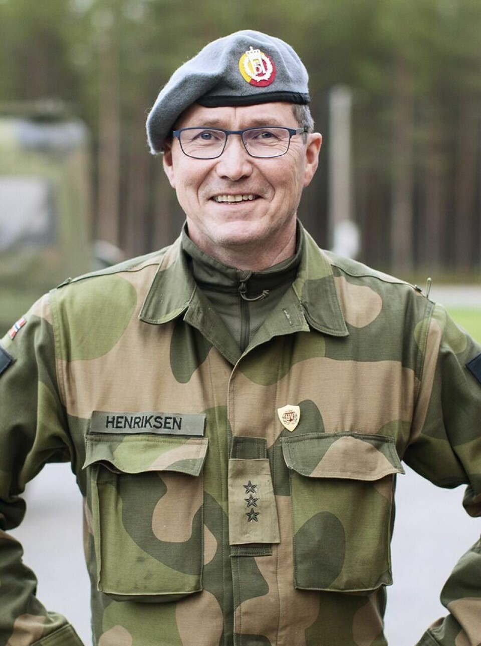 FORNØYD: Kaptein Sigbjørn Henriksen er fornøyd med at Målselv og Balsfjord HV- område også har byttet ut AG3-en med HK416. Foto: Hans Kristian Bergan/Forsvaret