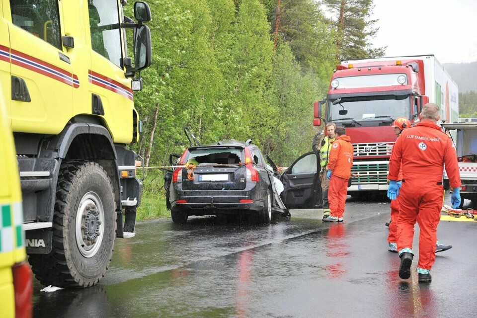 EI DØDSULYKKE: 3. juni omkom en person i ei ulykke på E6 i Takelvdalen. Dette var den eneste dødsulykka på veiene i Indre Troms i første halvår. (Arkivfoto) Foto: Vera Lill Bjørkhaug