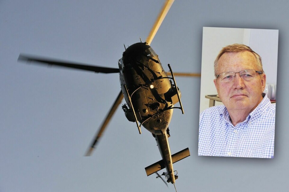 KLAR TIL KAMP: Rolf Austgard (V) er klar til kamp for å hindre at helikoptrene flyttes fra Bardufoss til Rygge. Og han mener at partiet hans også sentralt vil kjempe for fortsatt luftstøtte til Hæren. (Arkivfoto)