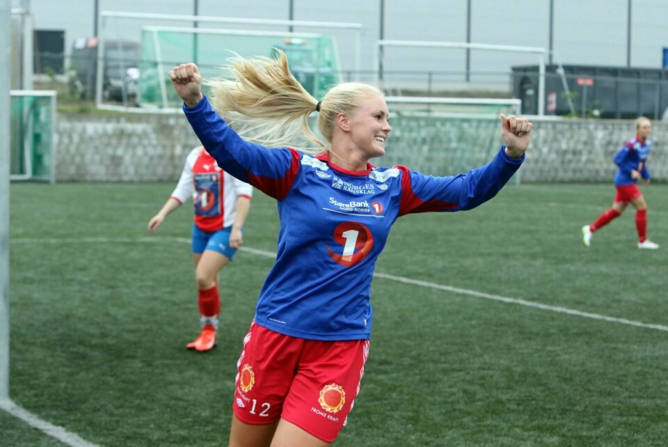 FULLKLAFF: Guro Bell Pedersen skåret fire mål mot gamle lagvenninner da TUIL beseiret BOIF på Rustahøgda. Foto: Ivar Løvland