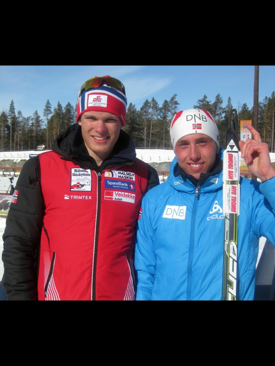 RETT BAK: Fredrik Mack Rørvik (t.v.) og Marius Hol endte på 12. og 11. plass på NMs første øvelse. (Arkivfoto) Foto: Privat