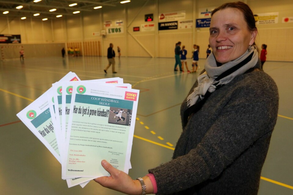 KLARE: Håndballeder Trine Hanssen ønsker seg flest mulig til håndballskolen. Foto: Ivar Løvland