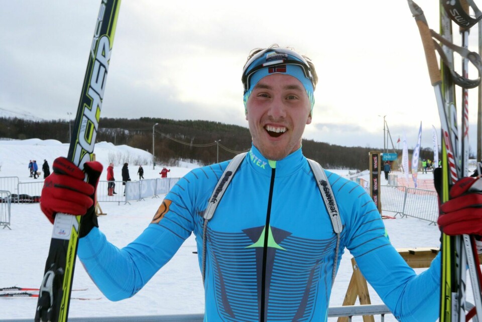 MED DE BESTE: Marius Hol gikk en sterk fellesstart og avsluttet NM-uka i Sirdal med en 7. plass. Her fra NNM tidligere i vinter. Foto: Ivar Løvland