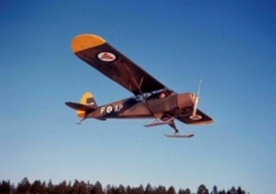 HISTORIEBILDE: Her et bilde som Knut Aasgaard kunne vise fram av Setermokråka, slik den så ut den gang han fløy den. Foto: Privat