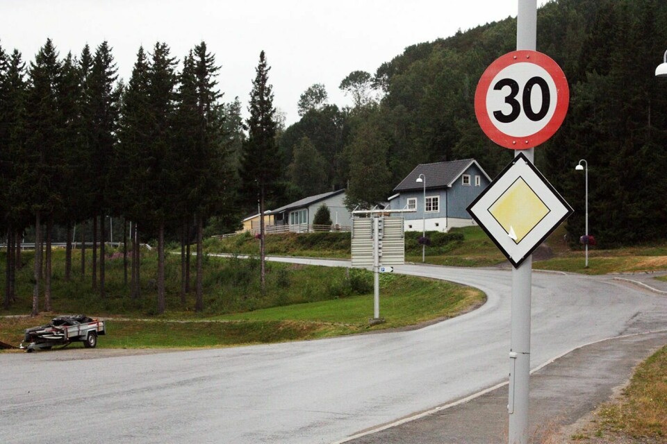 HER BLIR DET 40: Målselv kommune endrer fartsgrensen i Andselv sentrum til 40. Foto: Cathrine Skogheim