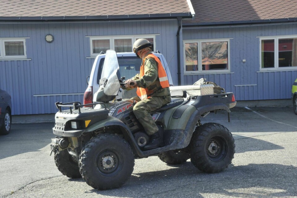 BISTAND FRA FORSVARET: Forsvaret bidro med helikopter og ATV under leteaksjonen. Foto: Malin C. S. Myrbakken