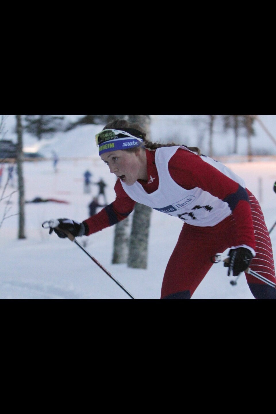 BARE NESTEN: Merete Myrseth endte på tredjeplass i sitt sprintheat i kvartfinalen og en 14. plass totalt under norgesmesterskapet i går. Her på Bardufoss rett før jul. Foto: Ivar Løvland