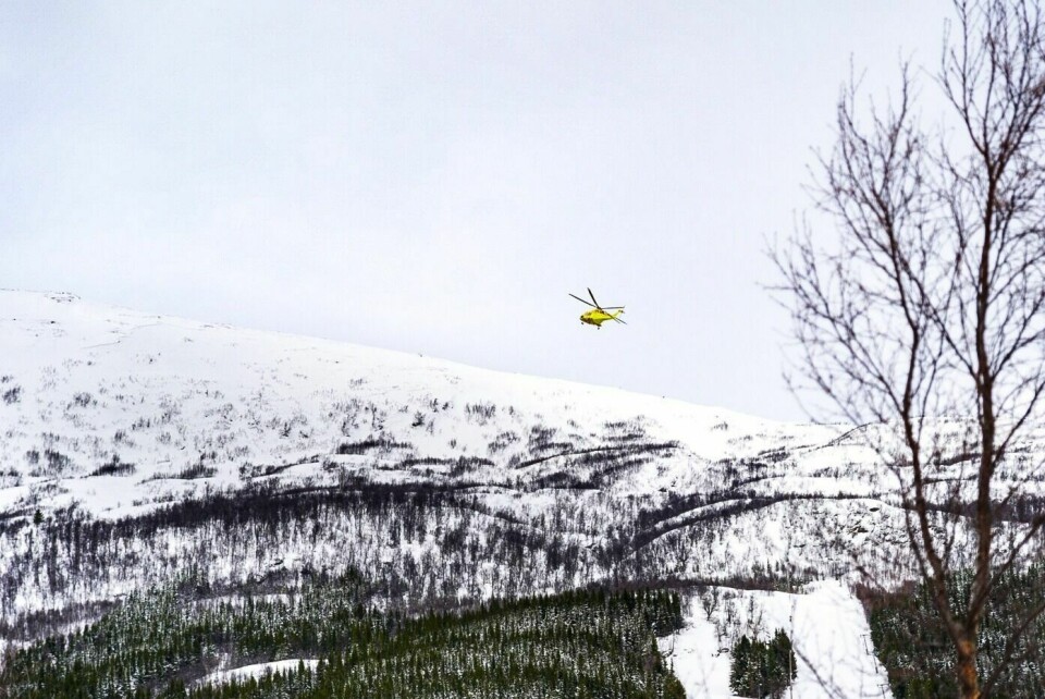 TATT AV SKRED: Tre personer er erklært døde etter å ha blitt tatt av et snøskred i Lyngen i Troms torsdag ettermiddag. Foto: Marius Hoe / Framtid i Nord / NTB