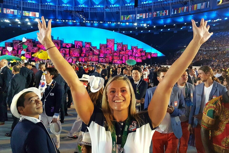 STORT: Susann Bjørnsen synes OL-opplevelse i Rio var stor. Her fra åpningsseremonien av lekene. Foto: Privat