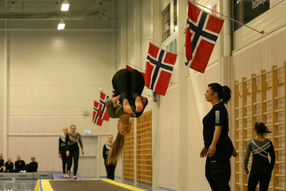 Bardufoss vant det som var å vinneTUMBLING: Rundt og rundt på tumbling for Storsteinnes. Foto: Ivar Løvland