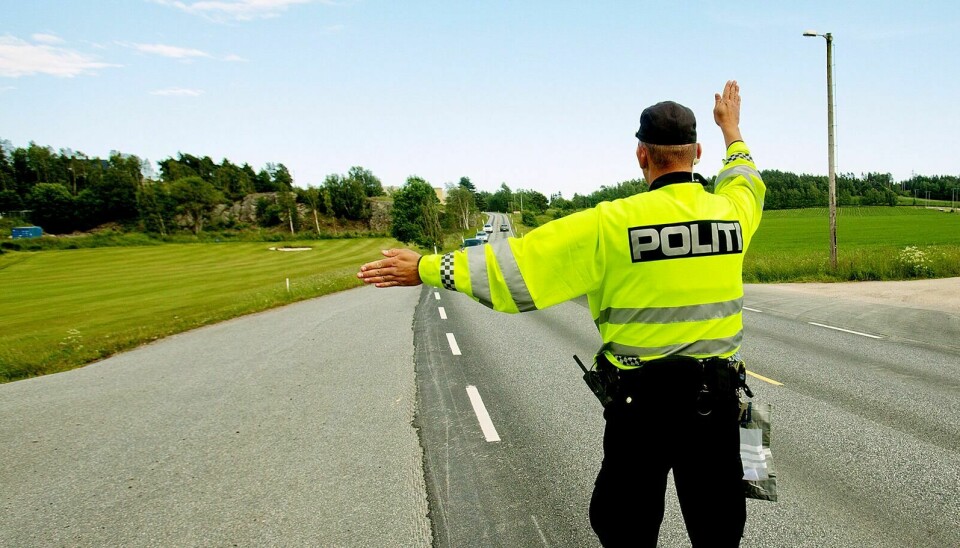 10 BØTELAGT: Ti bilførere brøt fartsgrensa da UP hadde kontroll ved Karlstad tirsdag. Foto: Stian Lysberg Solum / NTB scanpix