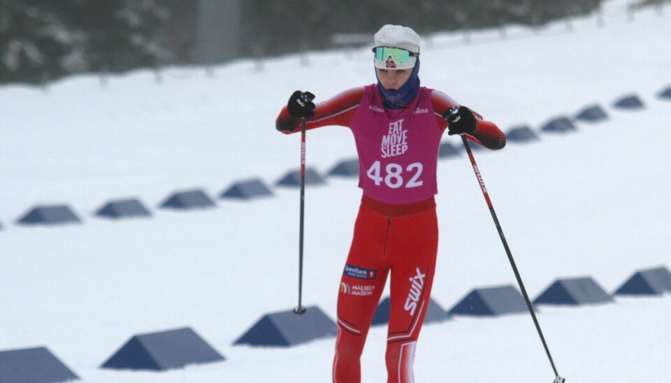 Håkon Moen Karlstad fra Målselvs skiskyttere gikk inn til en sterk 3. plass i 15-årsklassen under Bama skiskytterfestival i Holmenkollen lørdag.