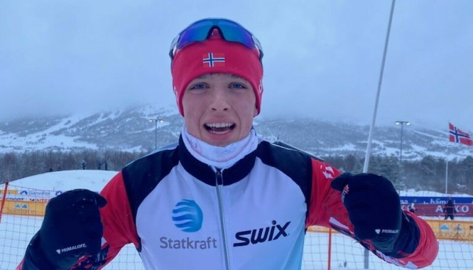 Bjørn-Anders Eriksen fra Målselvs skiskyttere ble norsk mester på fellesstarten lørdag.